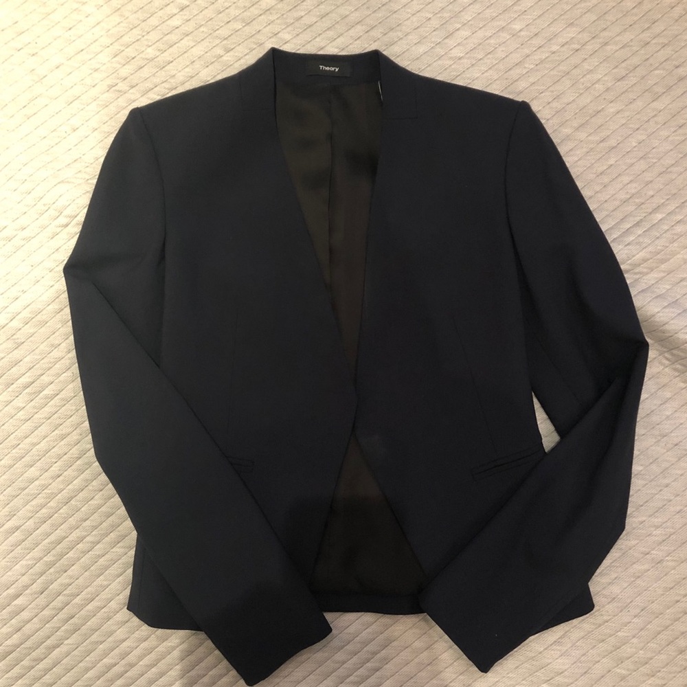 Classic navy blazer from Theory, size 2